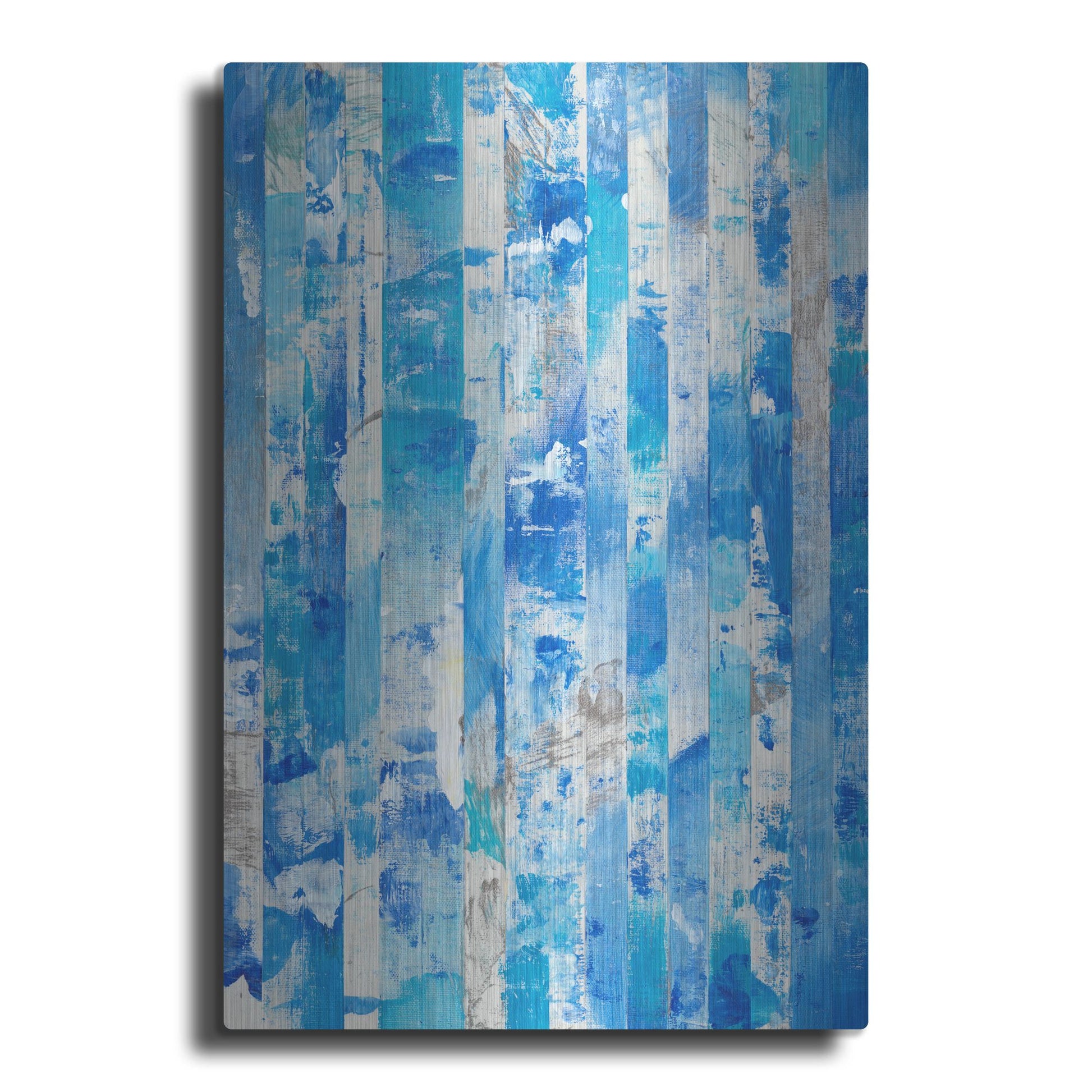 Luxe Metal Art 'Shifting Blues I' by Tim O'Toole, Metal Wall Art