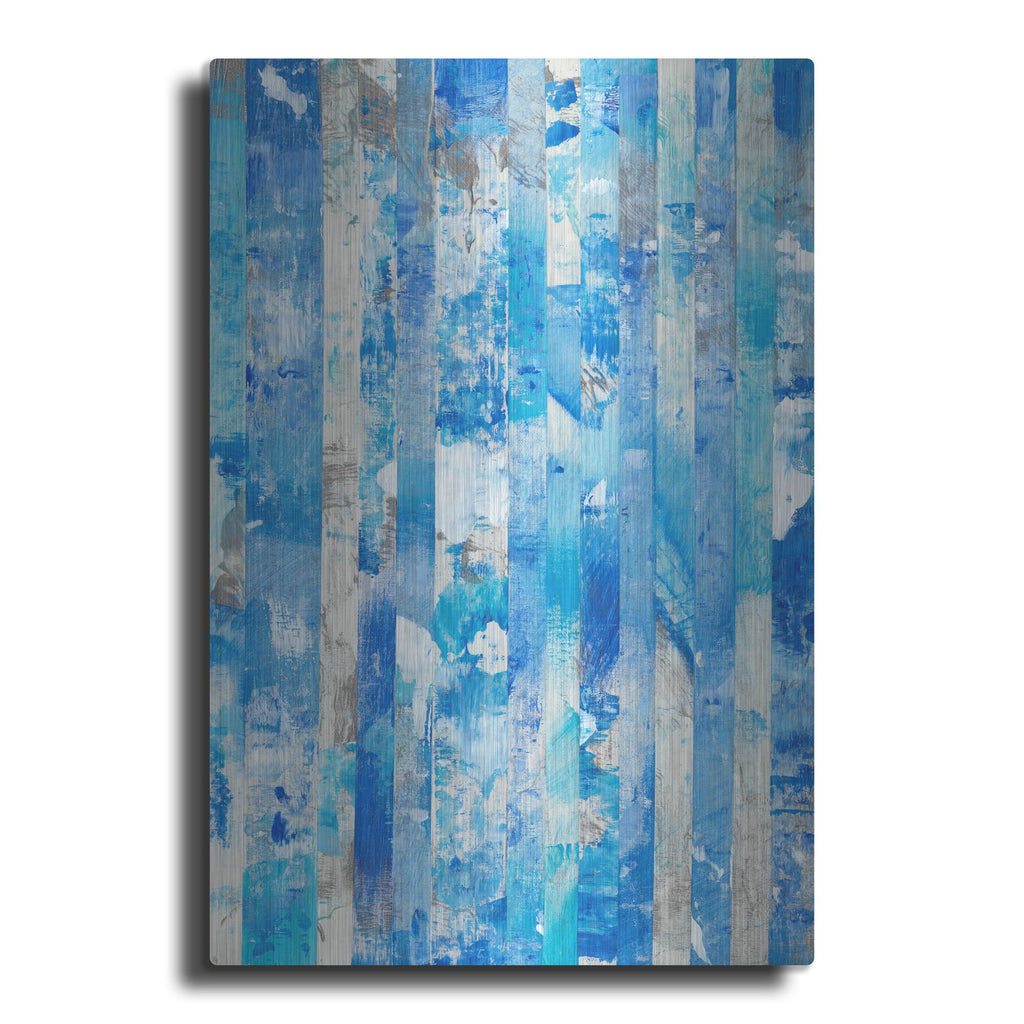 Luxe Metal Art 'Shifting Blues II' by Tim O'Toole, Metal Wall Art