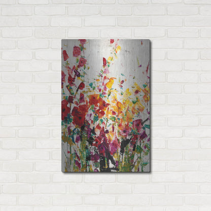 Luxe Metal Art 'Wildflowers Blooming I' by Tim O'Toole, Metal Wall Art,24x36