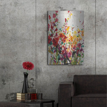 Luxe Metal Art 'Wildflowers Blooming I' by Tim O'Toole, Metal Wall Art,24x36