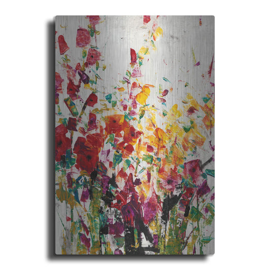 Luxe Metal Art 'Wildflowers Blooming I' by Tim O'Toole, Metal Wall Art