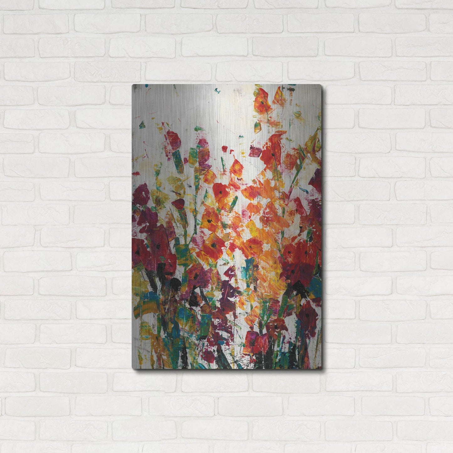 Luxe Metal Art 'Wildflowers Blooming II' by Tim O'Toole, Metal Wall Art,24x36