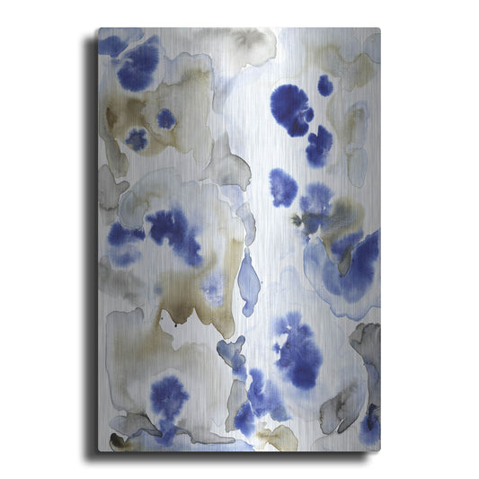 Luxe Metal Art 'Blue Pansies II' by Tim O'Toole, Metal Wall Art