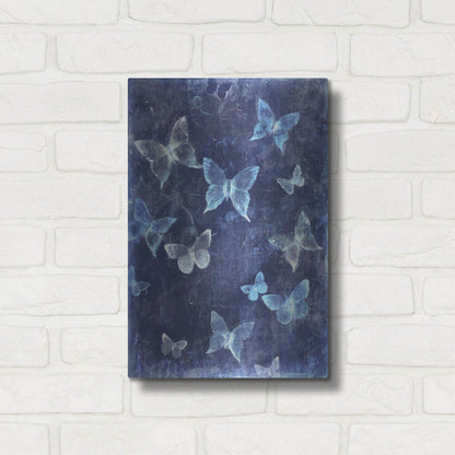 Luxe Metal Art 'Indigo Flight I' by Tim O'Toole, Metal Wall Art,12x16