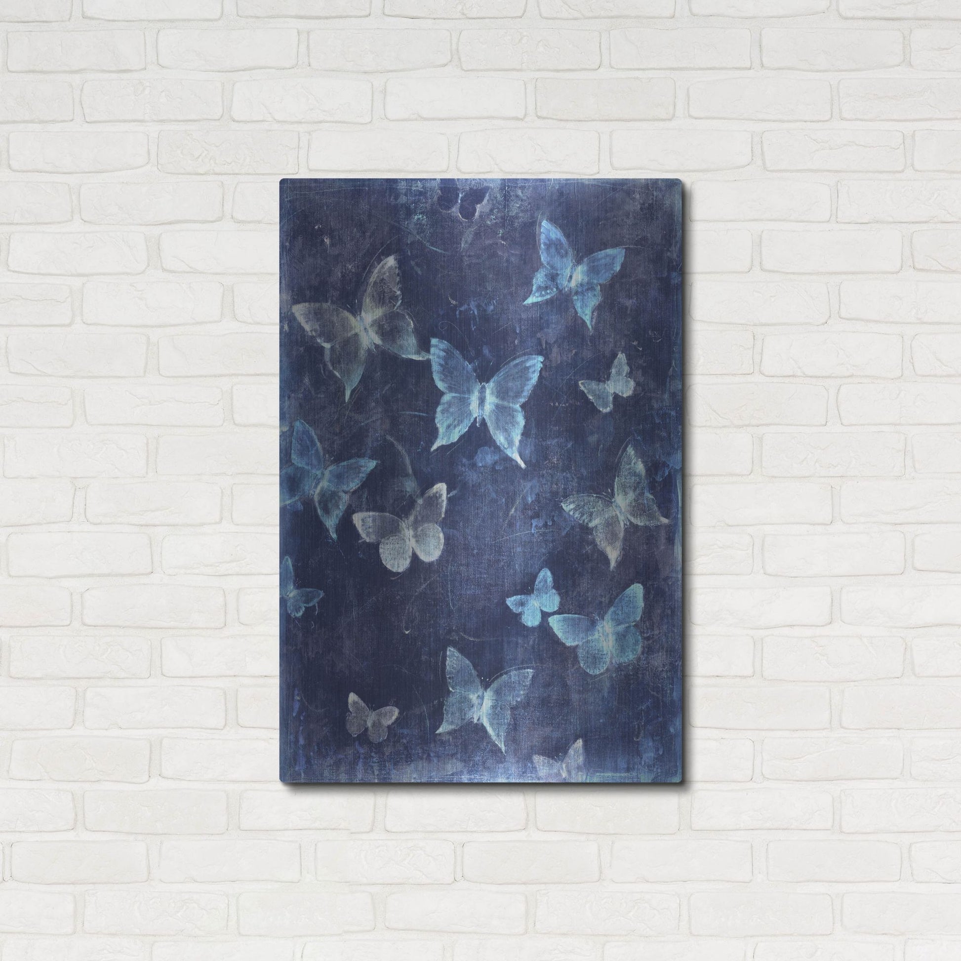 Luxe Metal Art 'Indigo Flight I' by Tim O'Toole, Metal Wall Art,24x36