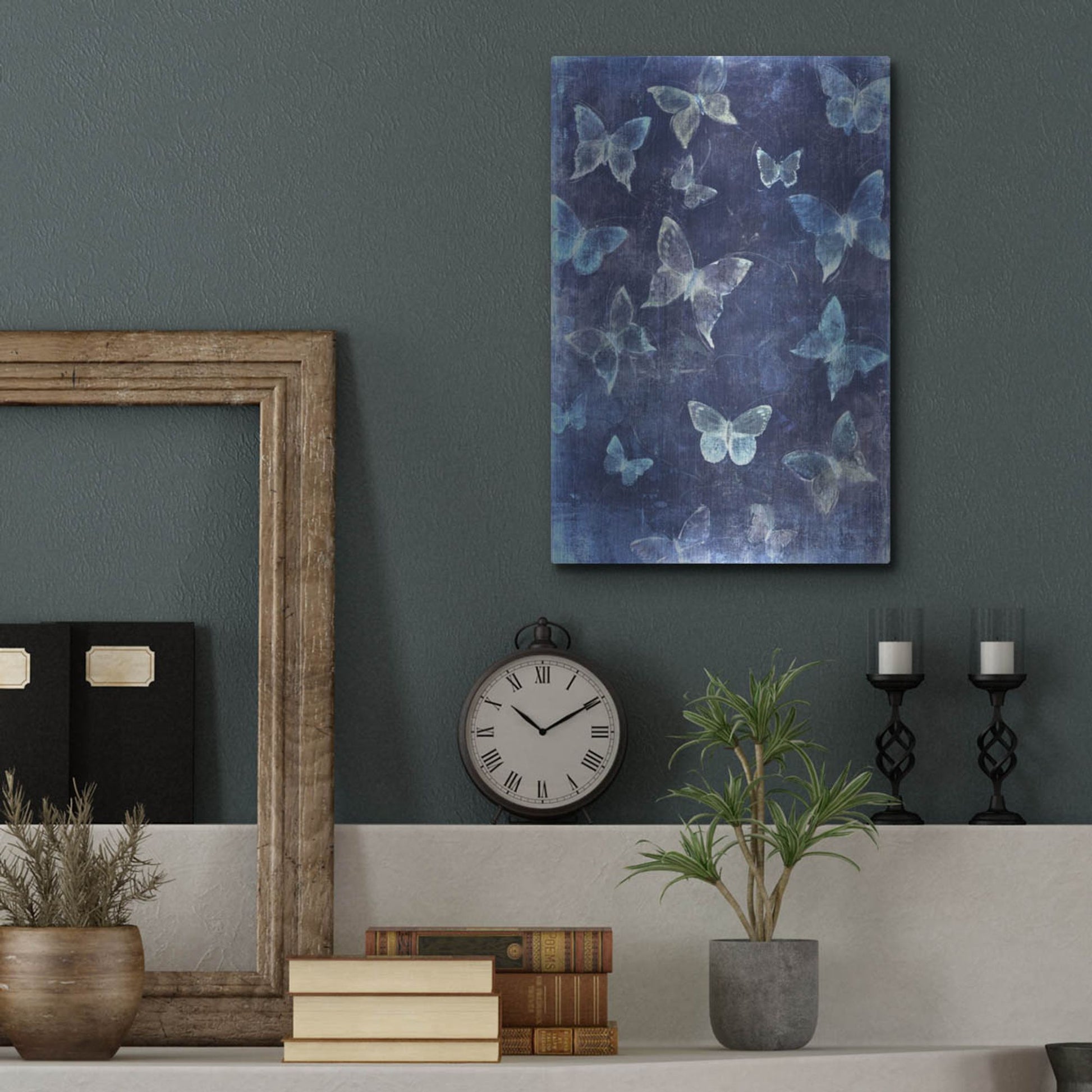 Luxe Metal Art 'Indigo Flight II' by Tim O'Toole, Metal Wall Art,12x16