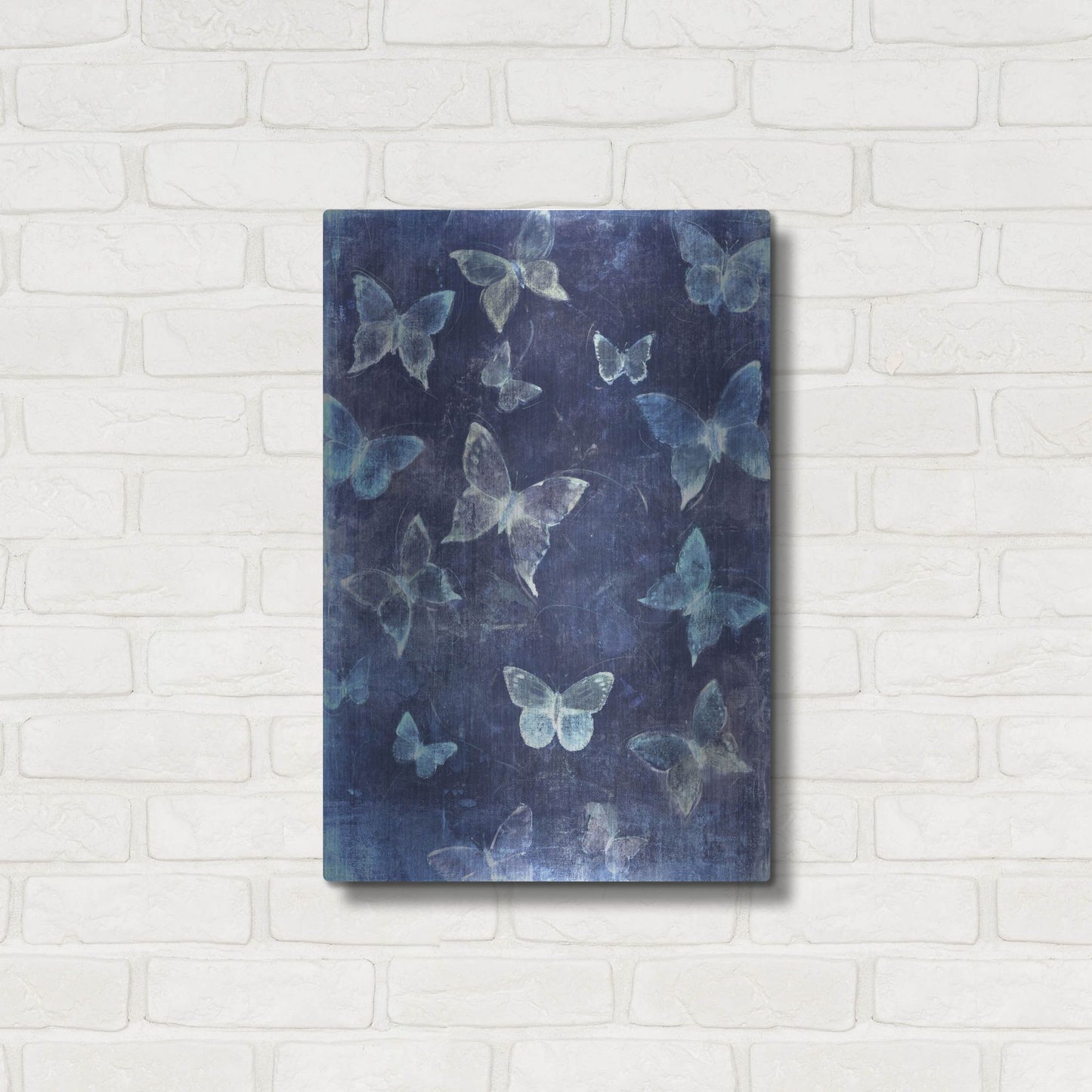 Luxe Metal Art 'Indigo Flight II' by Tim O'Toole, Metal Wall Art,16x24