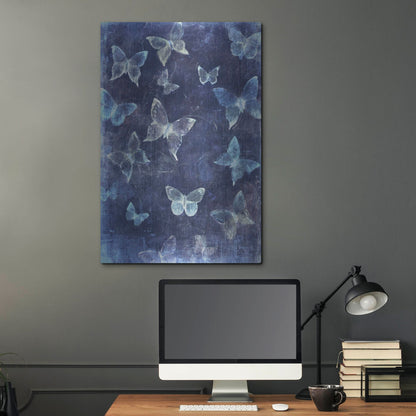 Luxe Metal Art 'Indigo Flight II' by Tim O'Toole, Metal Wall Art,24x36