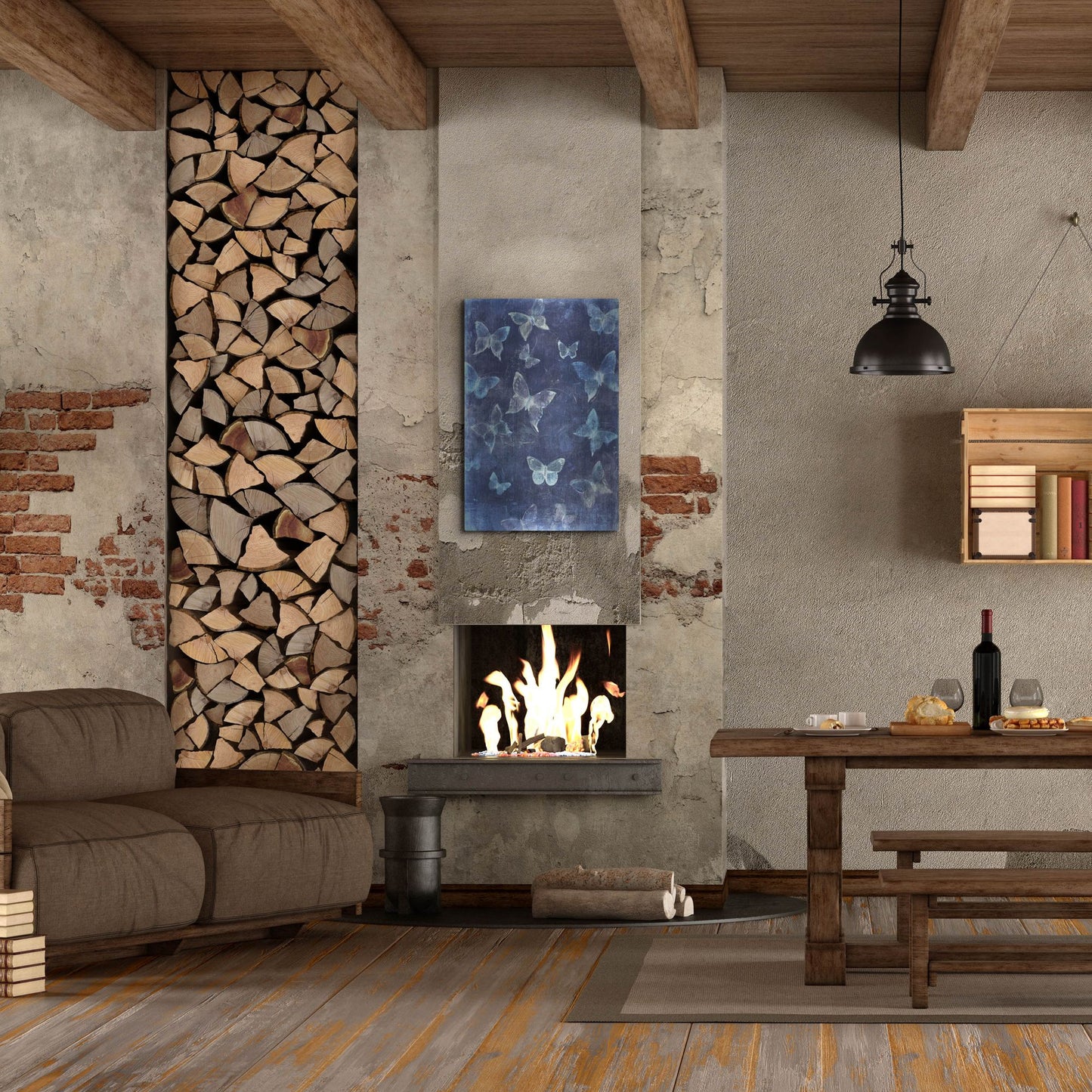 Luxe Metal Art 'Indigo Flight II' by Tim O'Toole, Metal Wall Art,24x36