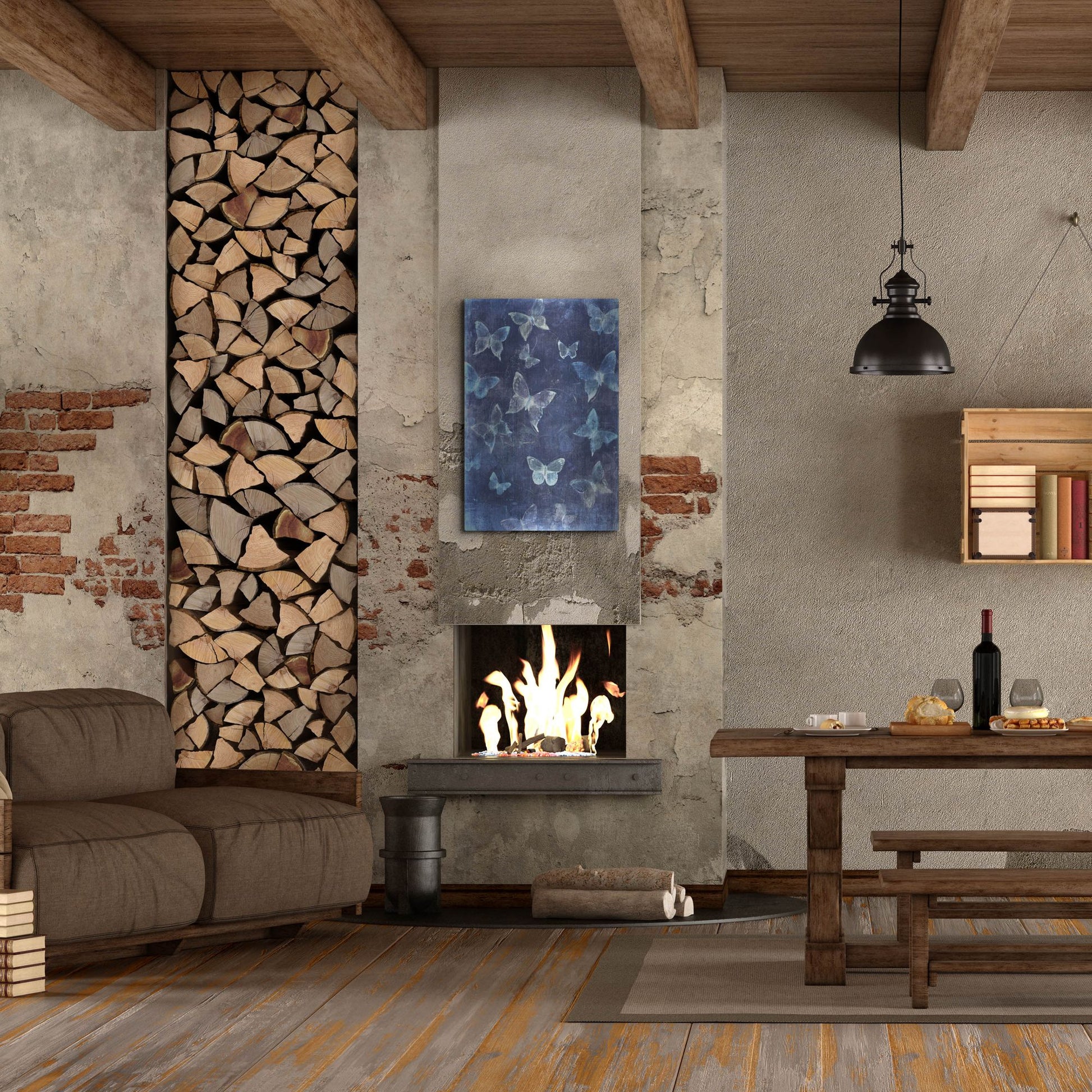 Luxe Metal Art 'Indigo Flight II' by Tim O'Toole, Metal Wall Art,24x36