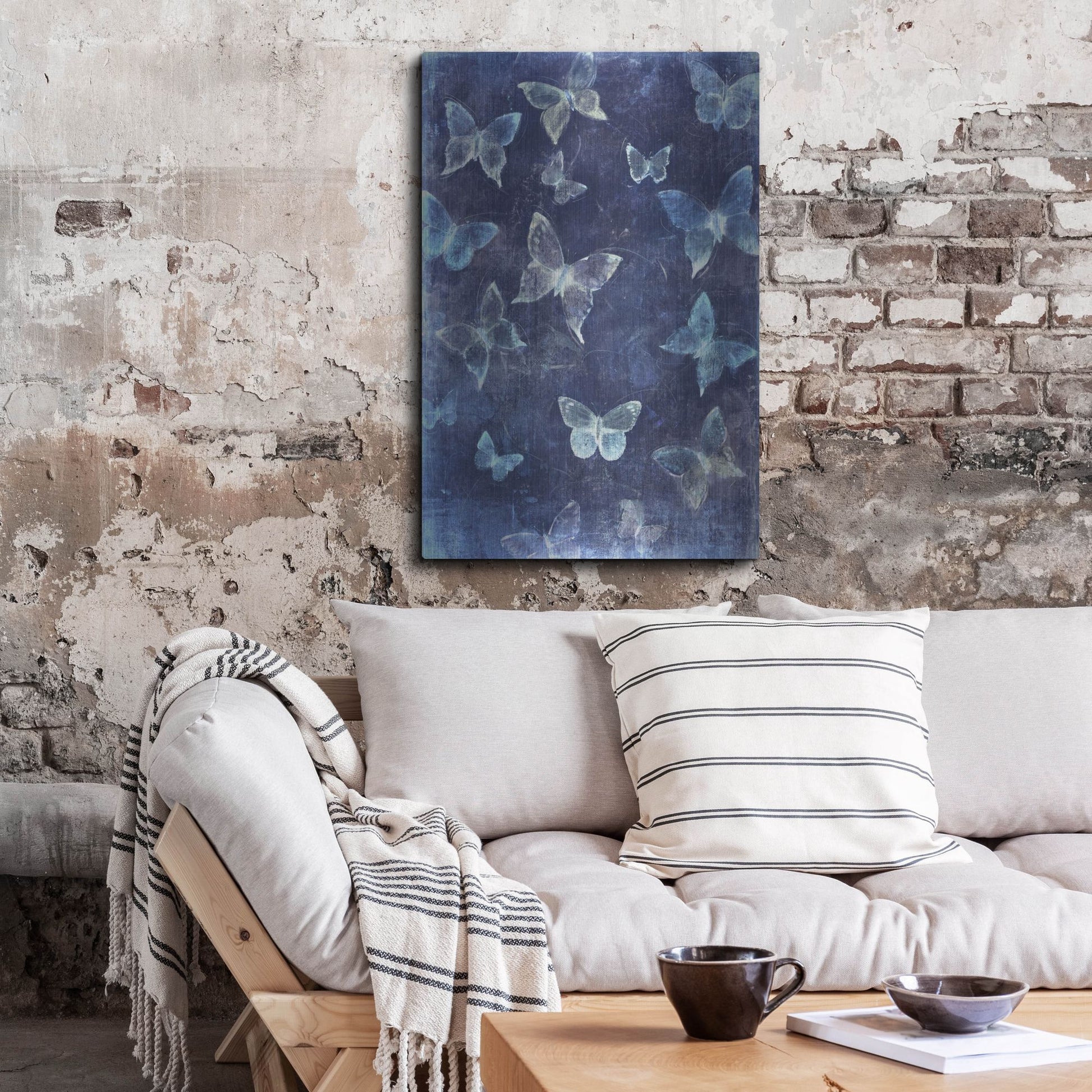 Luxe Metal Art 'Indigo Flight II' by Tim O'Toole, Metal Wall Art,24x36