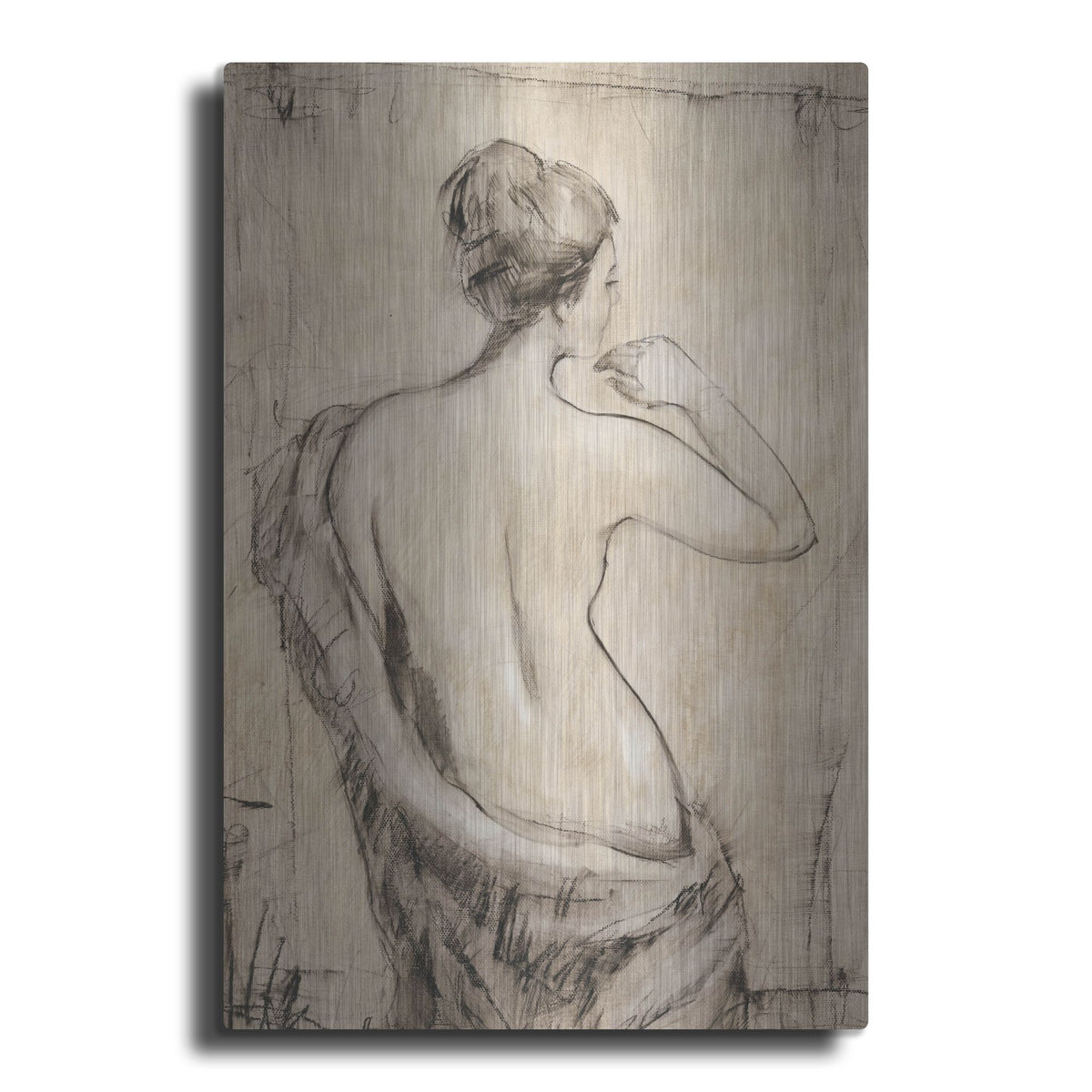 Luxe Metal Art 'Neutral Nude Study II' by Tim O'Toole, Metal Wall Art