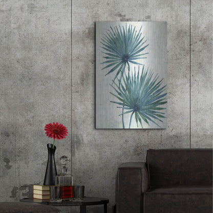 Luxe Metal Art 'Palm Leaves I' by Tim O'Toole, Metal Wall Art,24x36