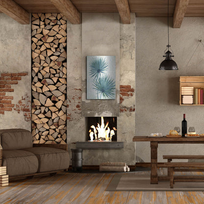 Luxe Metal Art 'Palm Leaves I' by Tim O'Toole, Metal Wall Art,24x36