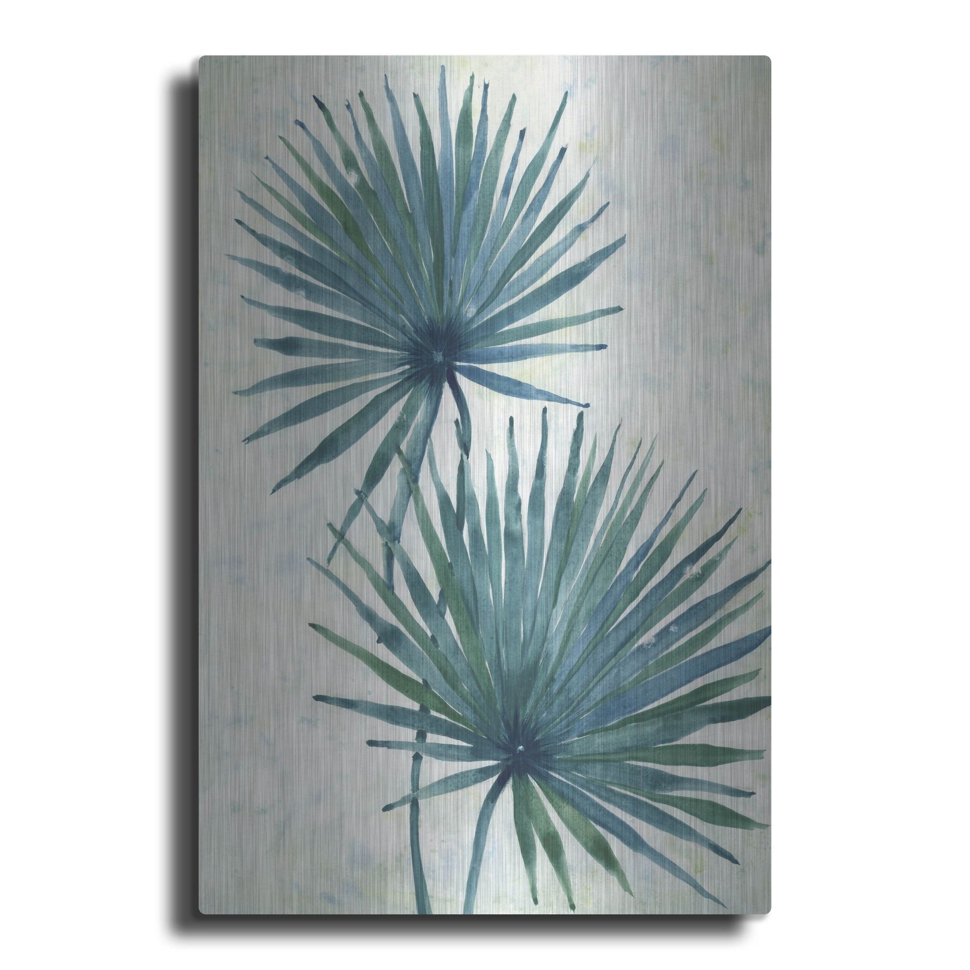 Luxe Metal Art 'Palm Leaves I' by Tim O'Toole, Metal Wall Art