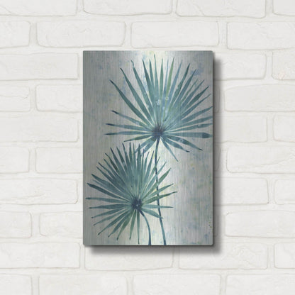 Luxe Metal Art 'Palm Leaves II' by Tim O'Toole, Metal Wall Art,12x16