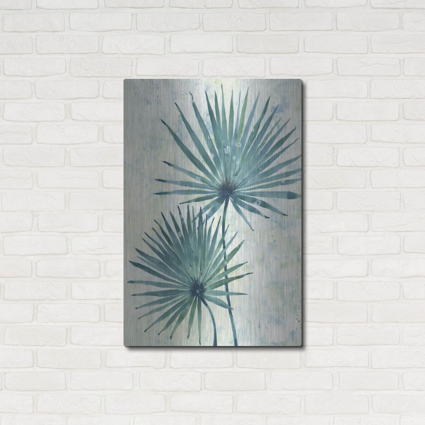 Luxe Metal Art 'Palm Leaves II' by Tim O'Toole, Metal Wall Art,24x36