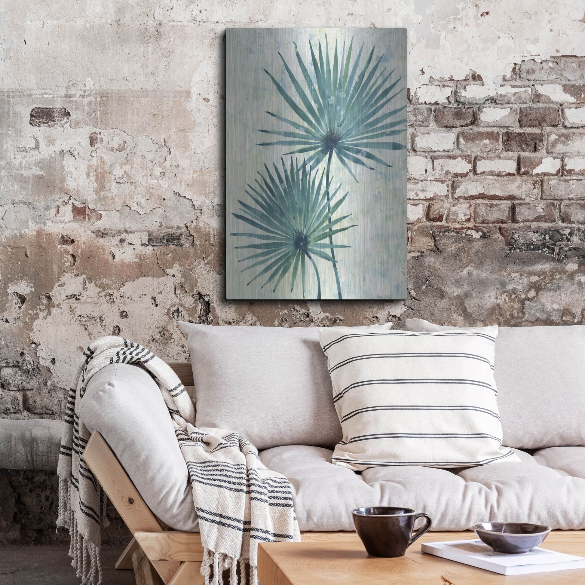 Luxe Metal Art 'Palm Leaves II' by Tim O'Toole, Metal Wall Art,24x36