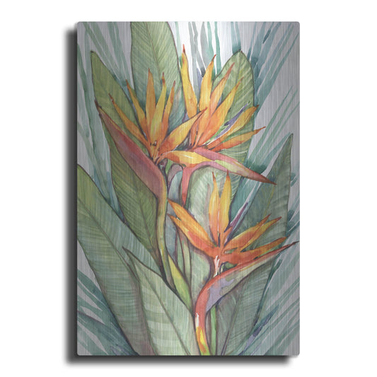 Luxe Metal Art 'Tropical Botanical Paradise II' by Tim O'Toole, Metal Wall Art