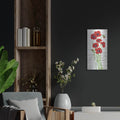 'Red Poppy Panel II' by Tim O'Toole – Metal Wall Art, 12x24 room view