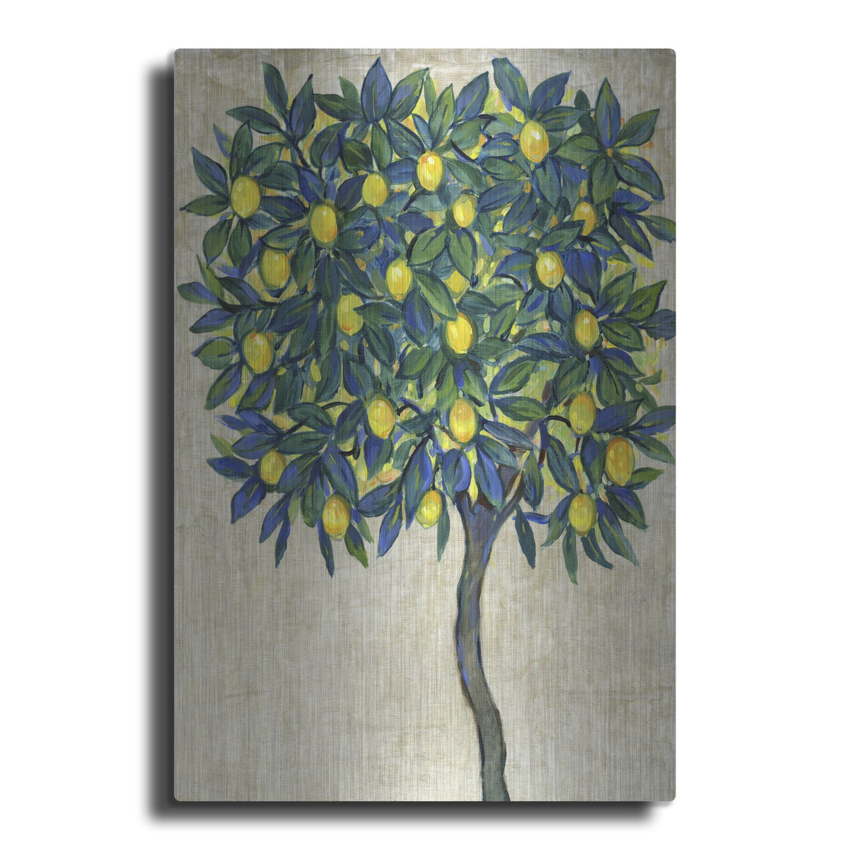 Luxe Metal Art 'Lemon Tree Composition I' by Tim O'Toole, Metal Wall Art