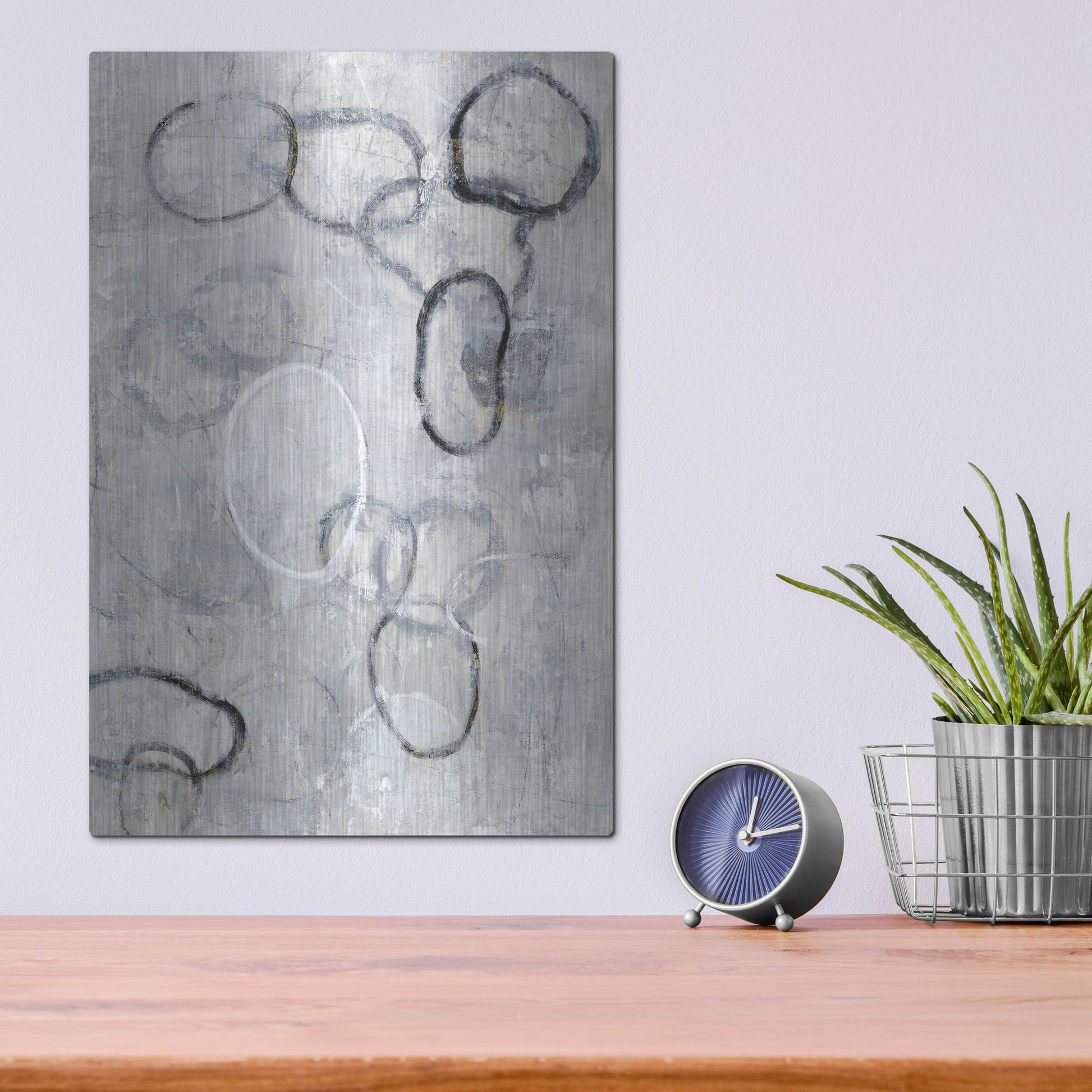 Luxe Metal Art 'Missing Links I' by Tim O'Toole, Metal Wall Art,12x16