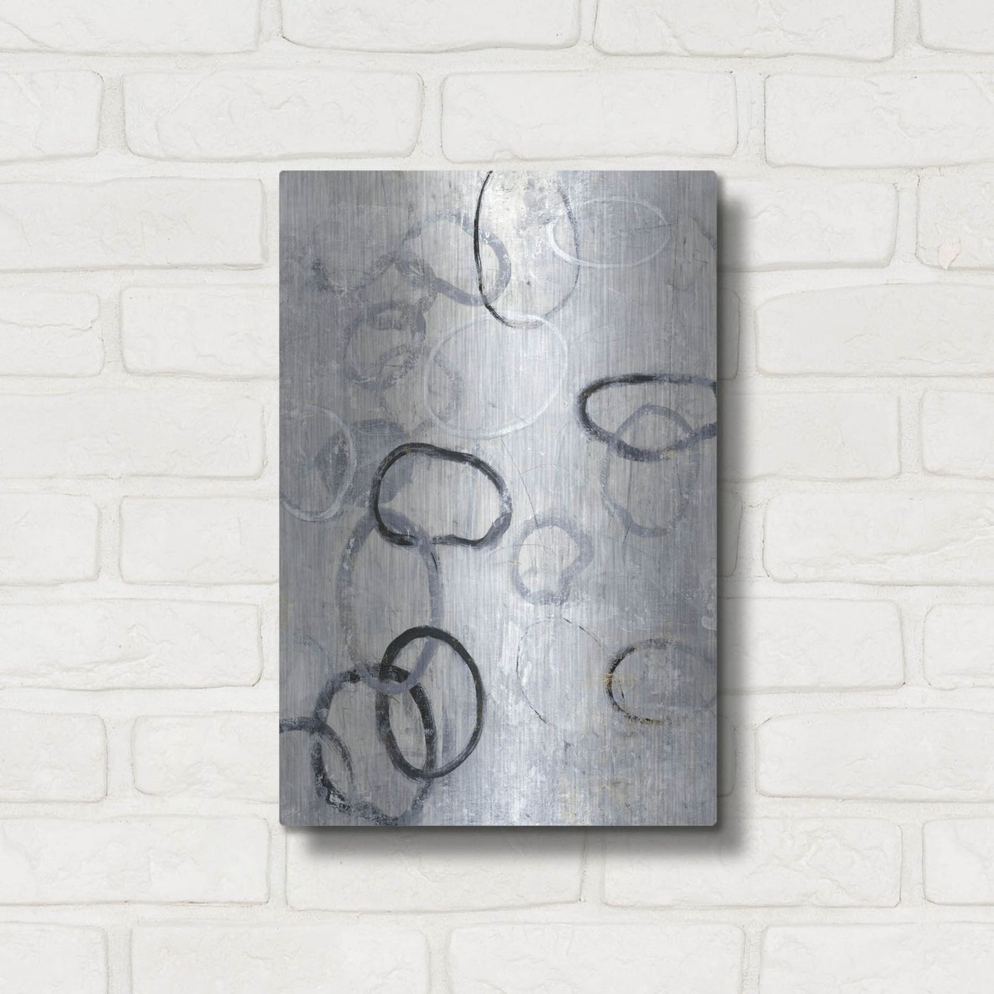 Luxe Metal Art 'Missing Links II' by Tim O'Toole, Metal Wall Art,12x16
