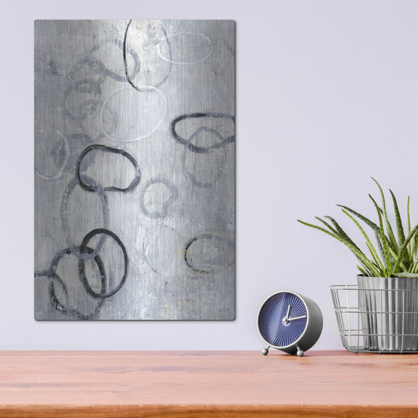 Luxe Metal Art 'Missing Links II' by Tim O'Toole, Metal Wall Art,12x16