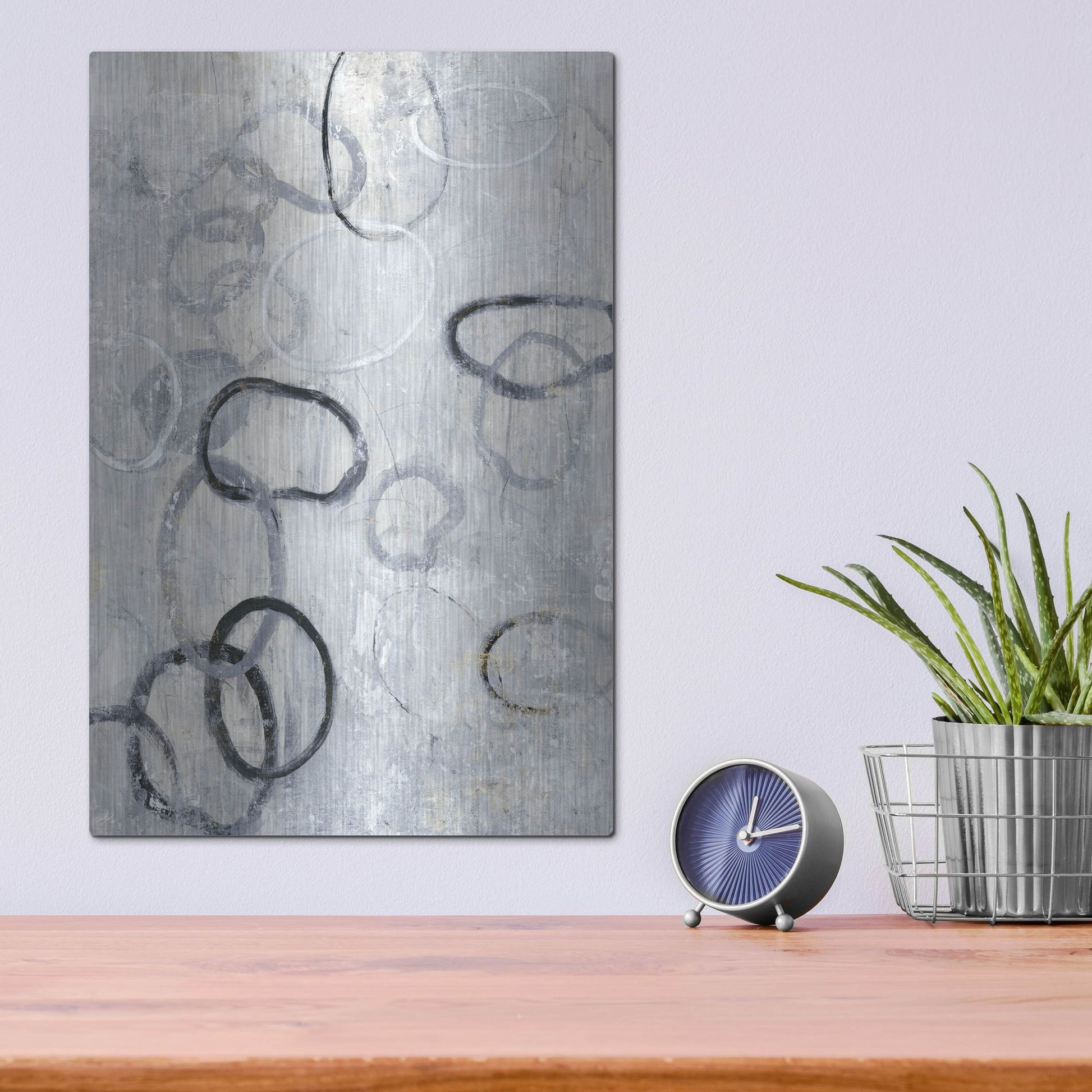 Luxe Metal Art 'Missing Links II' by Tim O'Toole, Metal Wall Art,12x16