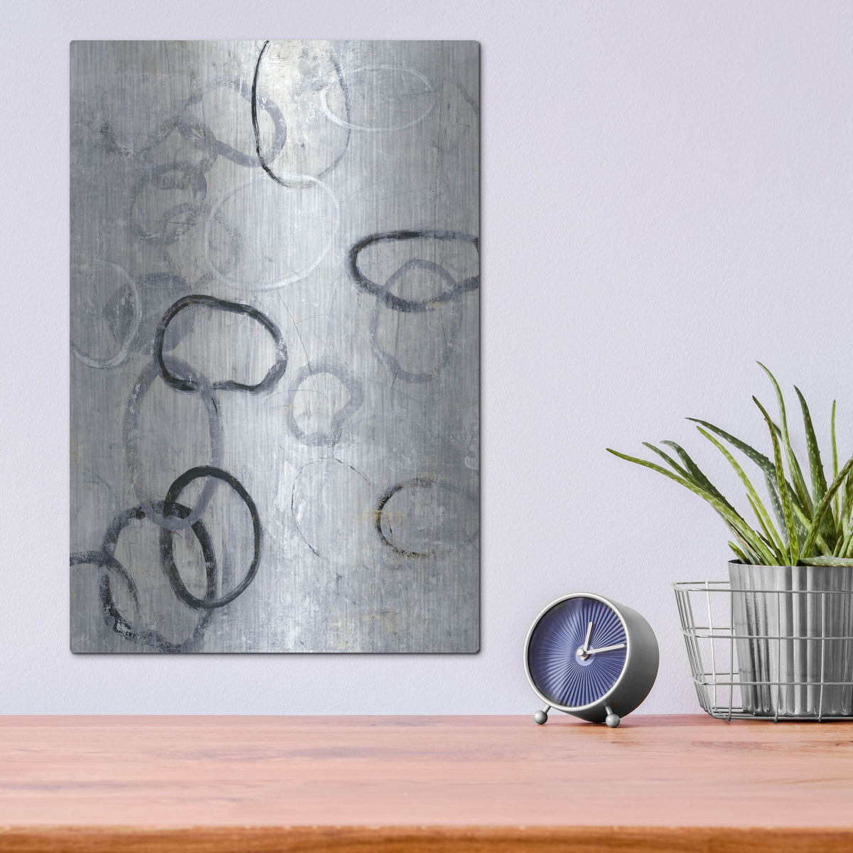Luxe Metal Art 'Missing Links II' by Tim O'Toole, Metal Wall Art,12x16