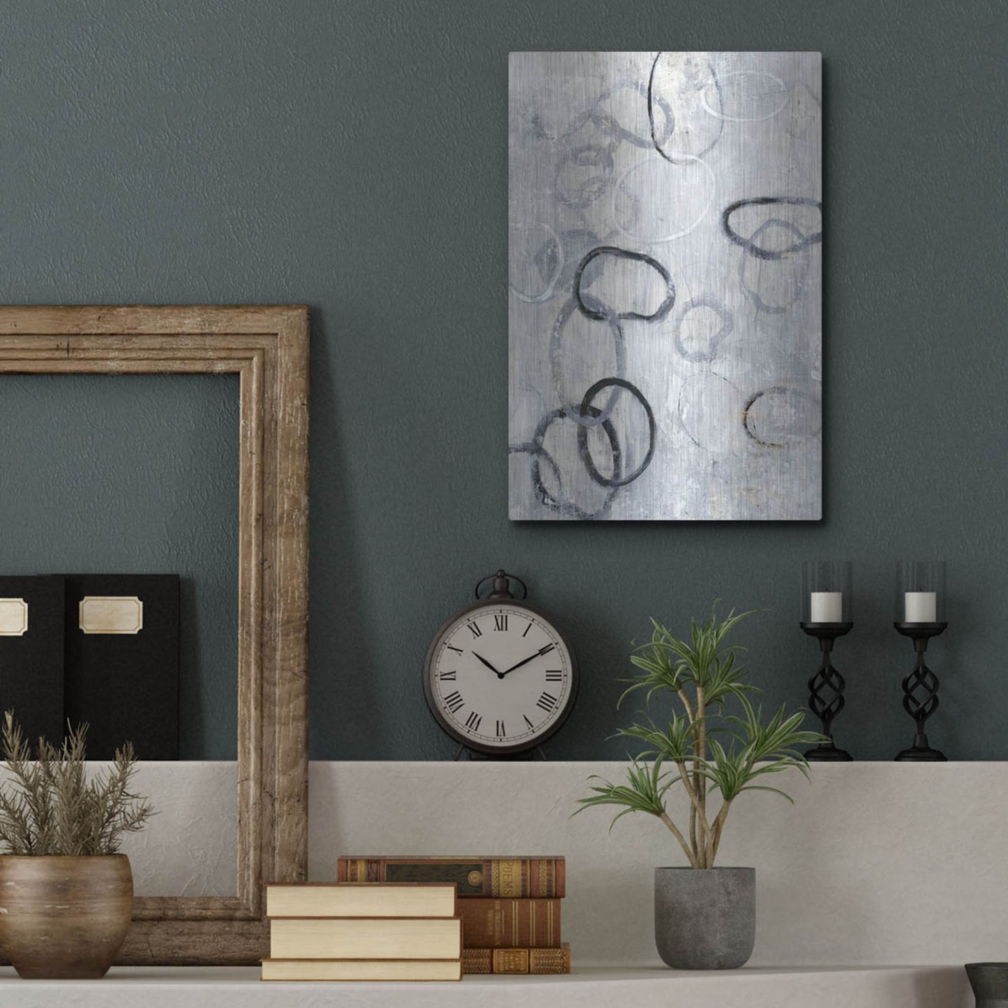 Luxe Metal Art 'Missing Links II' by Tim O'Toole, Metal Wall Art,12x16