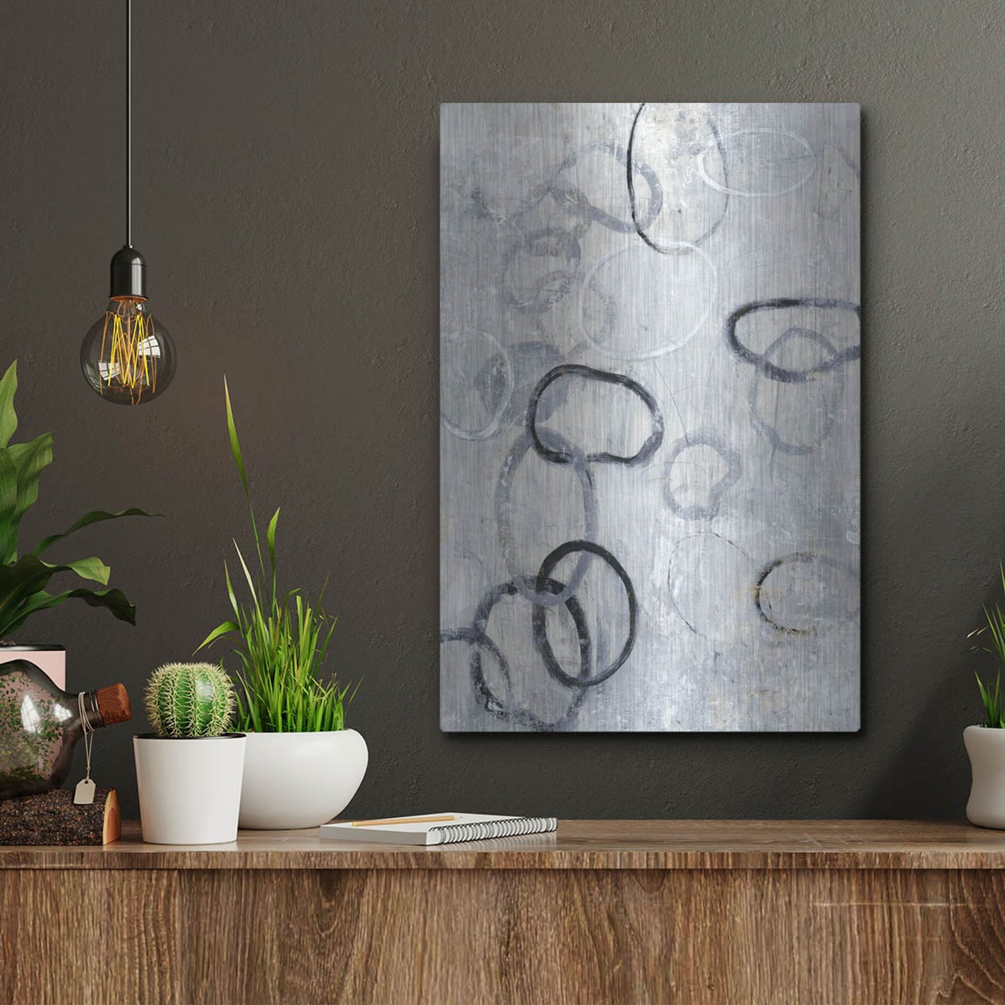 Luxe Metal Art 'Missing Links II' by Tim O'Toole, Metal Wall Art,12x16
