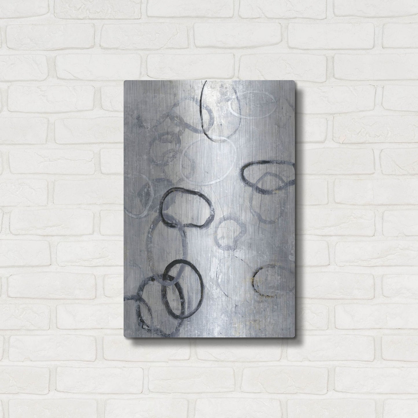Luxe Metal Art 'Missing Links II' by Tim O'Toole, Metal Wall Art,16x24