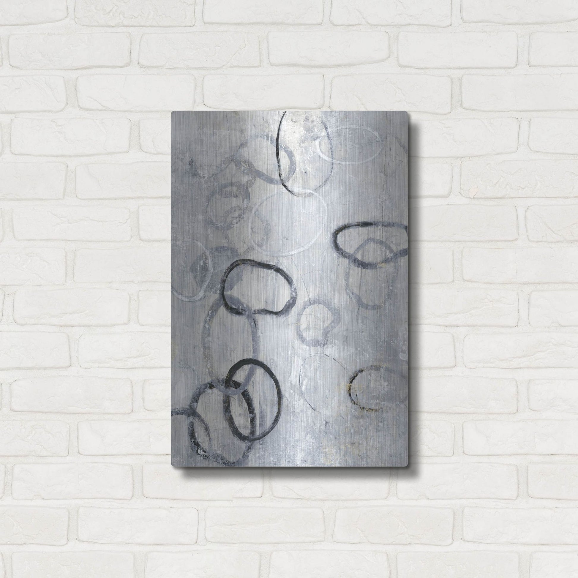 Luxe Metal Art 'Missing Links II' by Tim O'Toole, Metal Wall Art,16x24