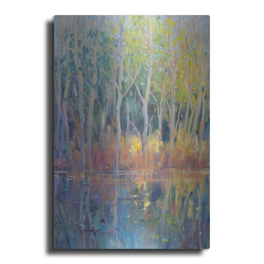 Luxe Metal Art 'Reflected Trees II' by Tim O'Toole, Metal Wall Art