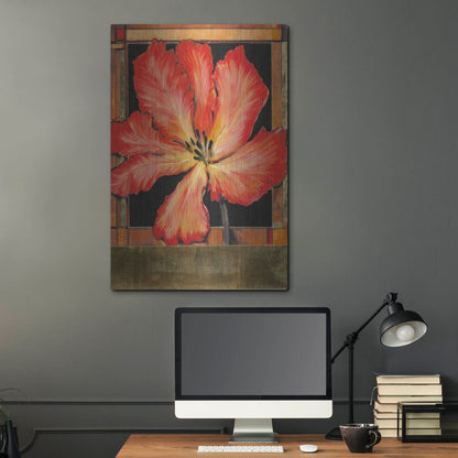 Luxe Metal Art 'Embellished Parrot Tulip I' by Tim O'Toole, Metal Wall Art,24x36