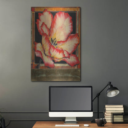 Luxe Metal Art 'Embellished Parrot Tulip II' by Tim O'Toole, Metal Wall Art,24x36