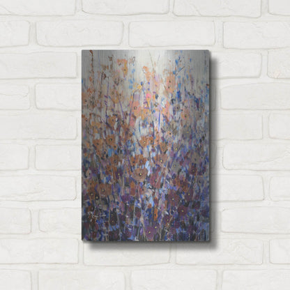 Luxe Metal Art 'Fall Wildflowers II' by Tim O'Toole, Metal Wall Art,12x16