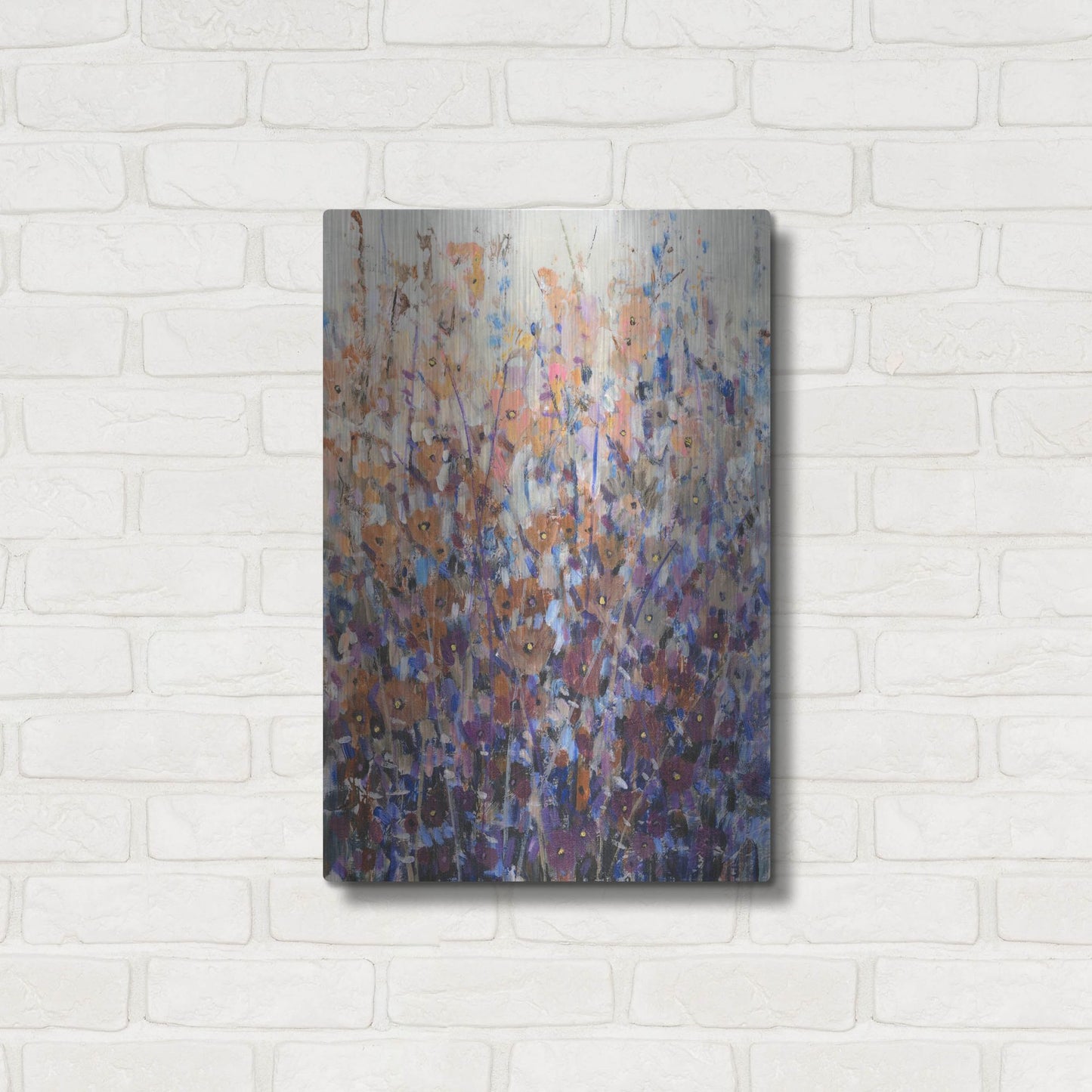 Luxe Metal Art 'Fall Wildflowers II' by Tim O'Toole, Metal Wall Art,16x24