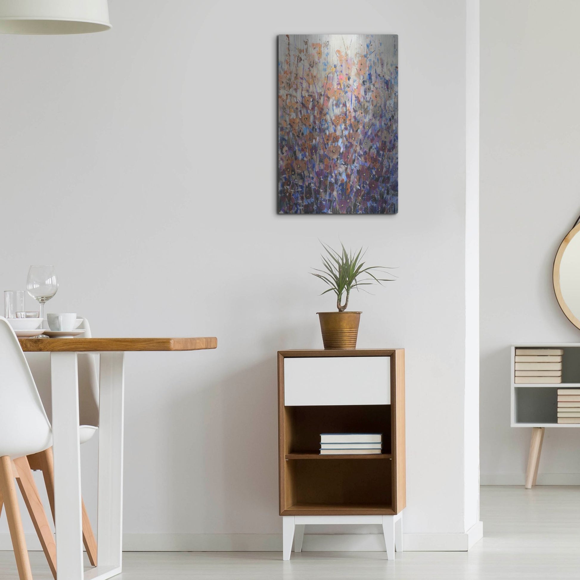 Luxe Metal Art 'Fall Wildflowers II' by Tim O'Toole, Metal Wall Art,16x24