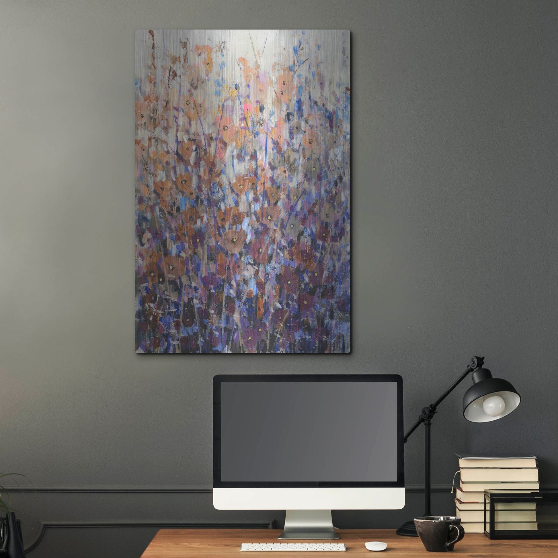 Luxe Metal Art 'Fall Wildflowers II' by Tim O'Toole, Metal Wall Art,24x36