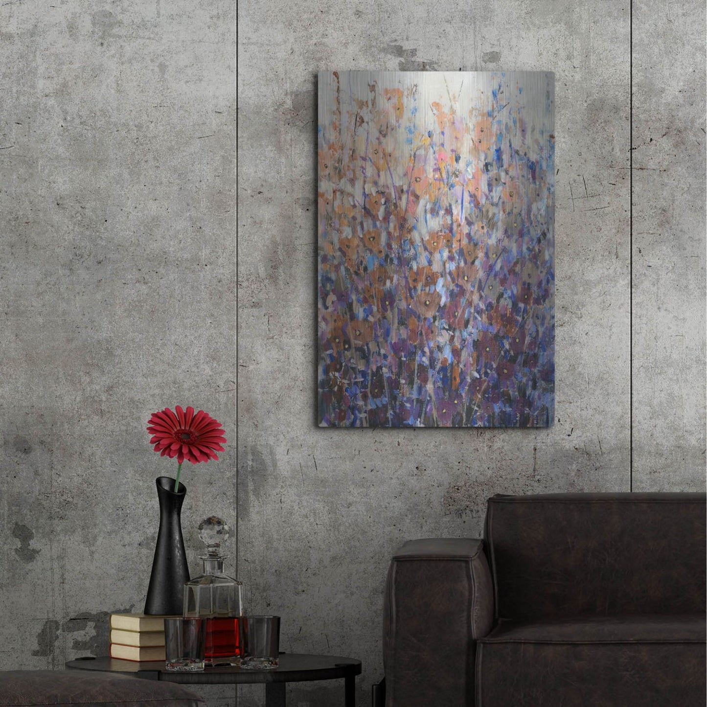 Luxe Metal Art 'Fall Wildflowers II' by Tim O'Toole, Metal Wall Art,24x36