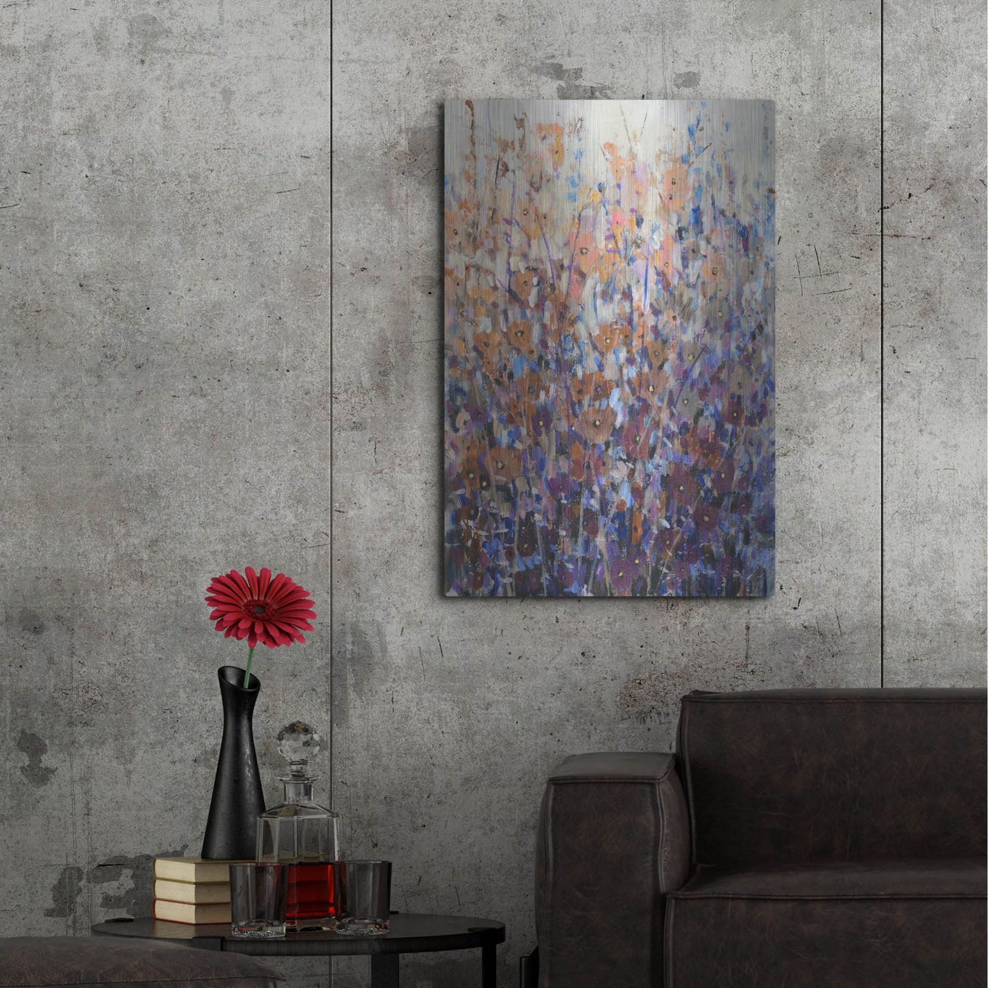 Luxe Metal Art 'Fall Wildflowers II' by Tim O'Toole, Metal Wall Art,24x36