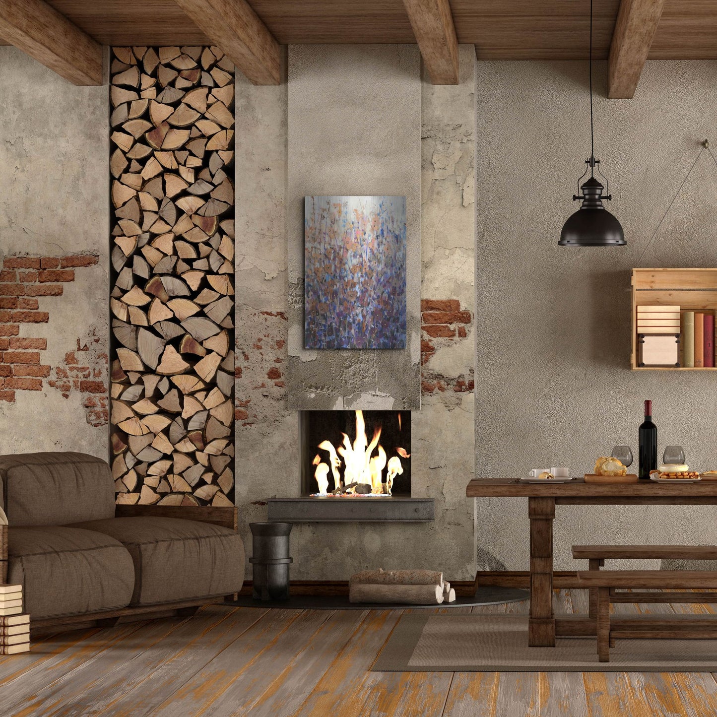 Luxe Metal Art 'Fall Wildflowers II' by Tim O'Toole, Metal Wall Art,24x36