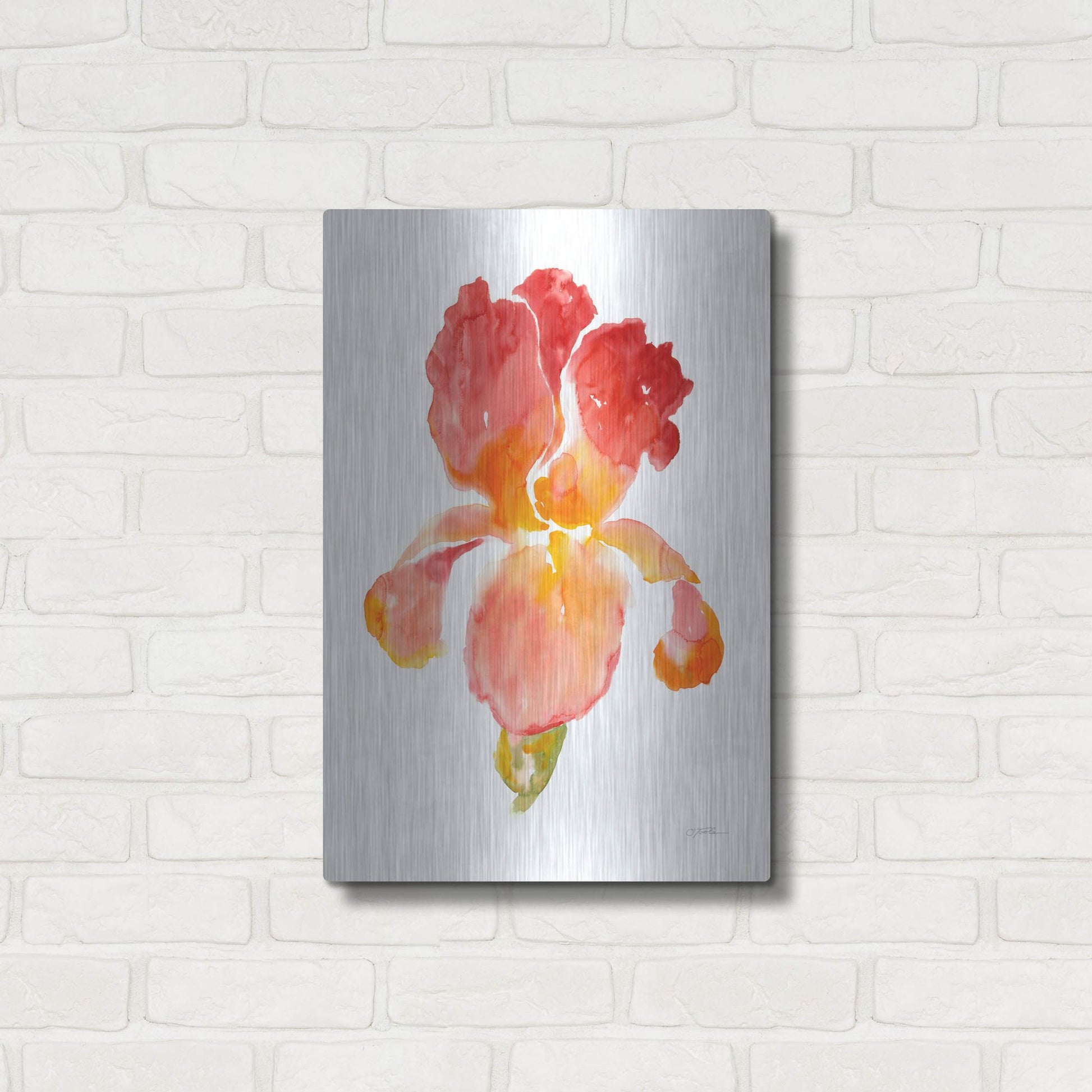 Luxe Metal Art 'Sunset Blooms I' by Tim O'Toole, Metal Wall Art,16x24