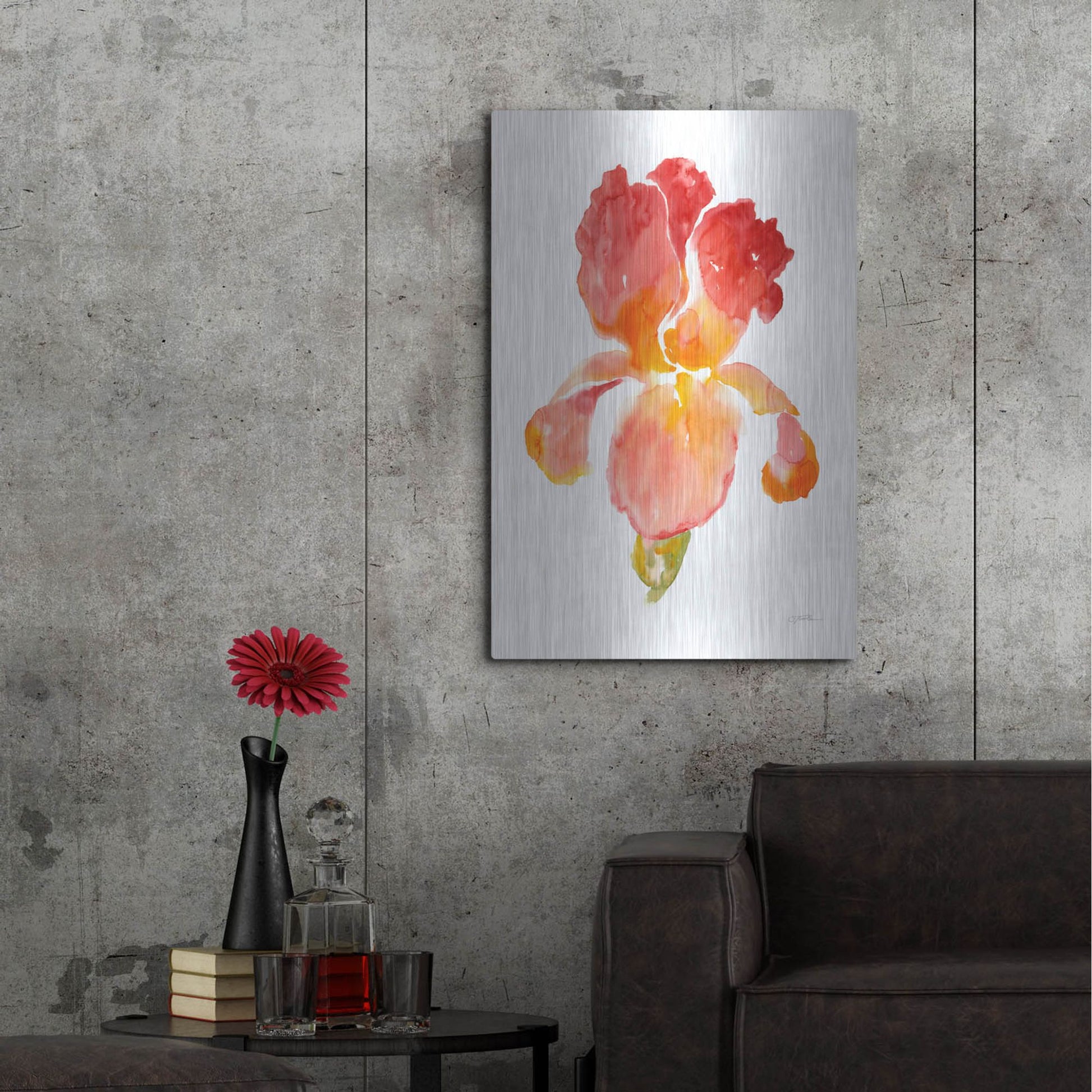 Luxe Metal Art 'Sunset Blooms I' by Tim O'Toole, Metal Wall Art,24x36