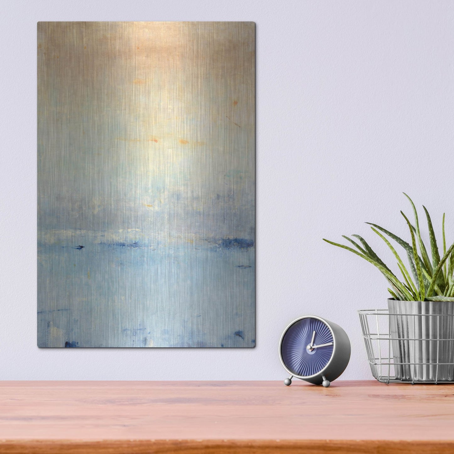 Luxe Metal Art 'Inlet at Sunrise I' by Tim O'Toole, Metal Wall Art,12x16