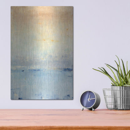 Luxe Metal Art 'Inlet at Sunrise I' by Tim O'Toole, Metal Wall Art,12x16