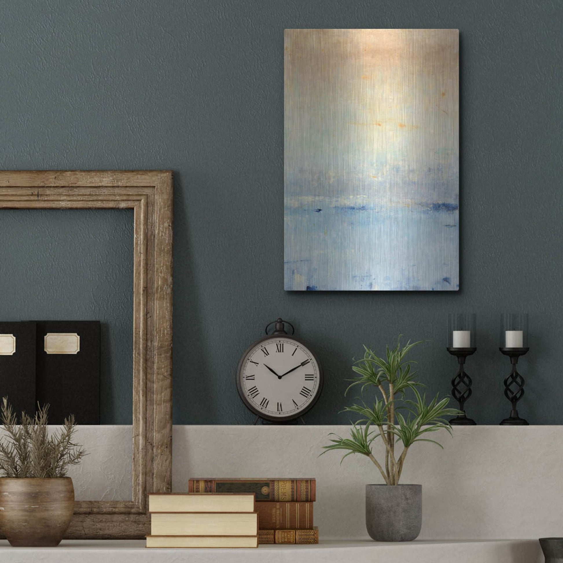 Luxe Metal Art 'Inlet at Sunrise I' by Tim O'Toole, Metal Wall Art,12x16