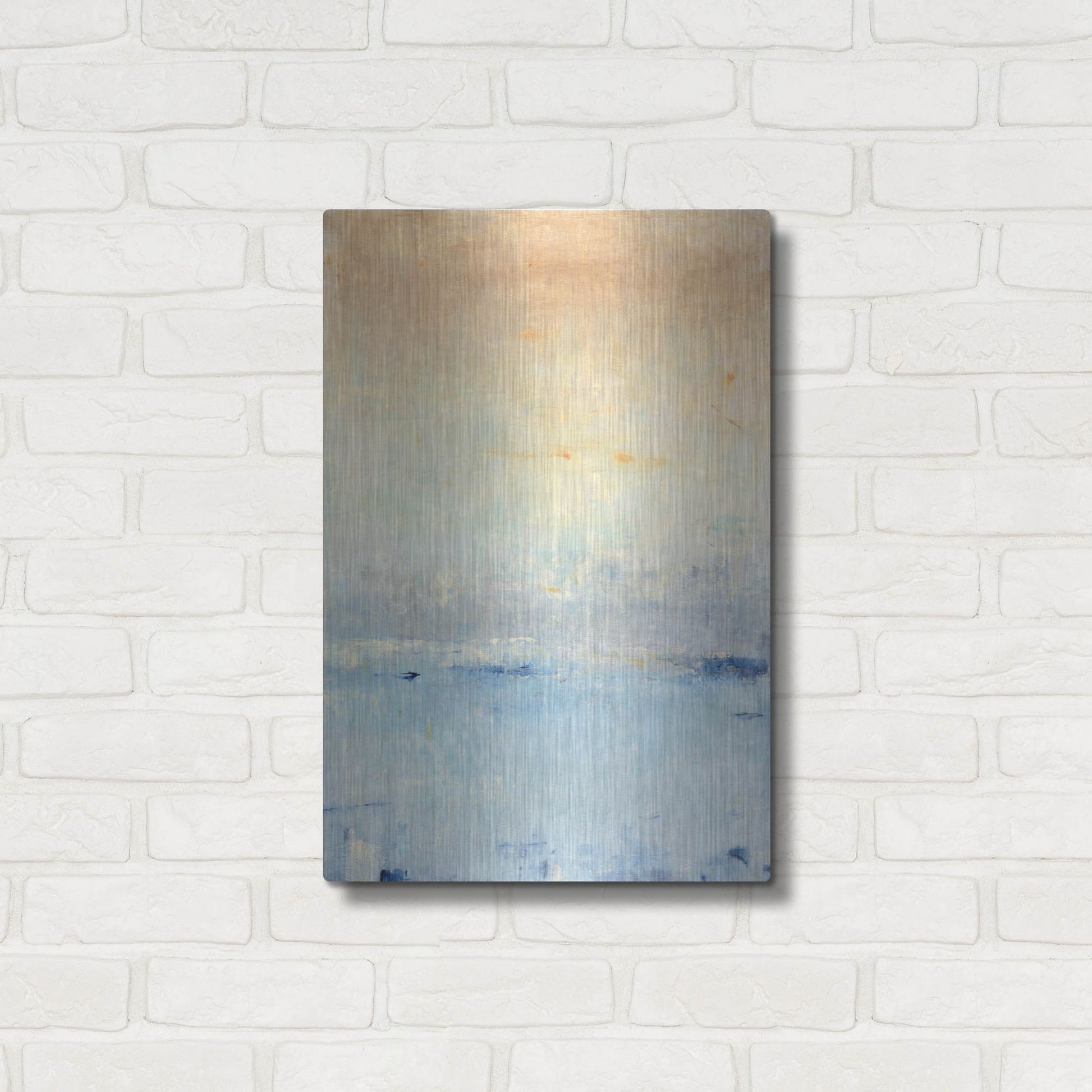 Luxe Metal Art 'Inlet at Sunrise I' by Tim O'Toole, Metal Wall Art,16x24
